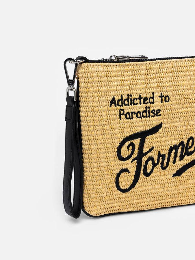 Mc2 Saint Barth Pouch Parisienne In Paglia Con Ricamo Formentera