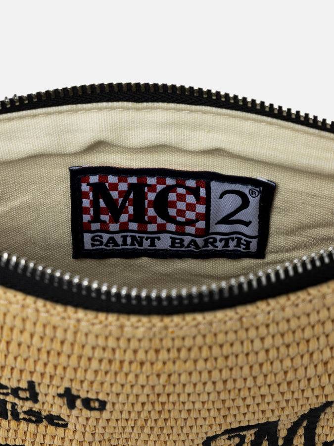 Mc2 Saint Barth Pouch Parisienne In Paglia Con Ricamo Forte Dei Marmi