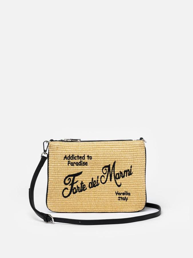 Mc2 Saint Barth Pouch Parisienne in paglia con ricamo Forte dei Marmi