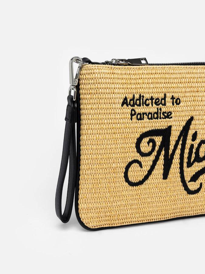 Mc2 Saint Barth Pouch Parisienne In Paglia Con Ricamo Miami