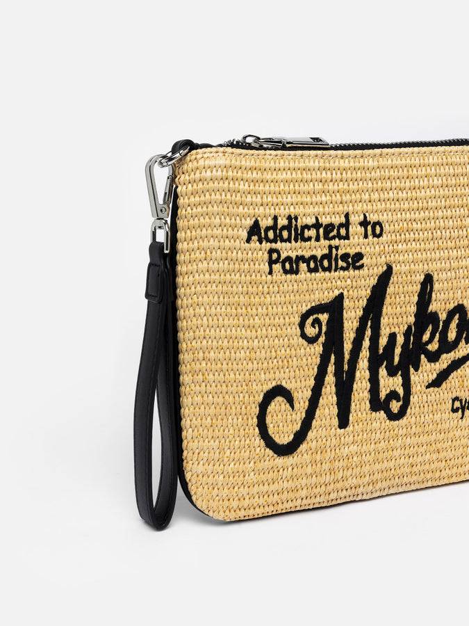 Mc2 Saint Barth Pouch Parisienne In Paglia Con Ricamo Mykonos