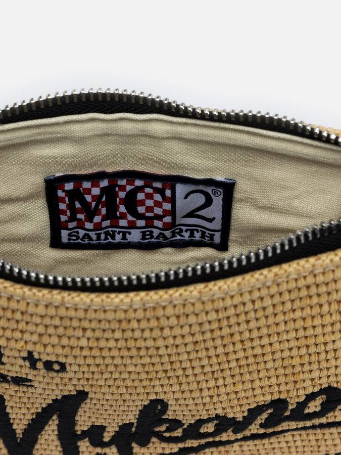 Mc2 Saint Barth Pouch Parisienne In Paglia Con Ricamo Mykonos