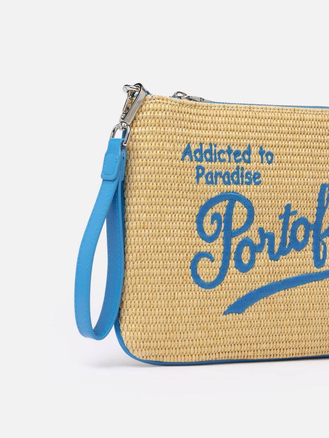 Mc2 Saint Barth Pouch Parisienne In Paglia Con Ricamo Portofino