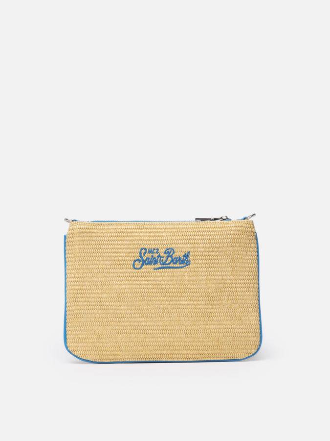 Mc2 Saint Barth Pouch Parisienne In Paglia Con Ricamo Portofino