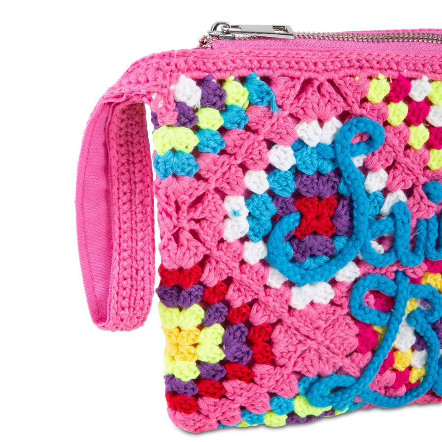 Mc2 Saint Barth Pouch Parisienne Rosa Crochet Con Ricamo Saint Barth