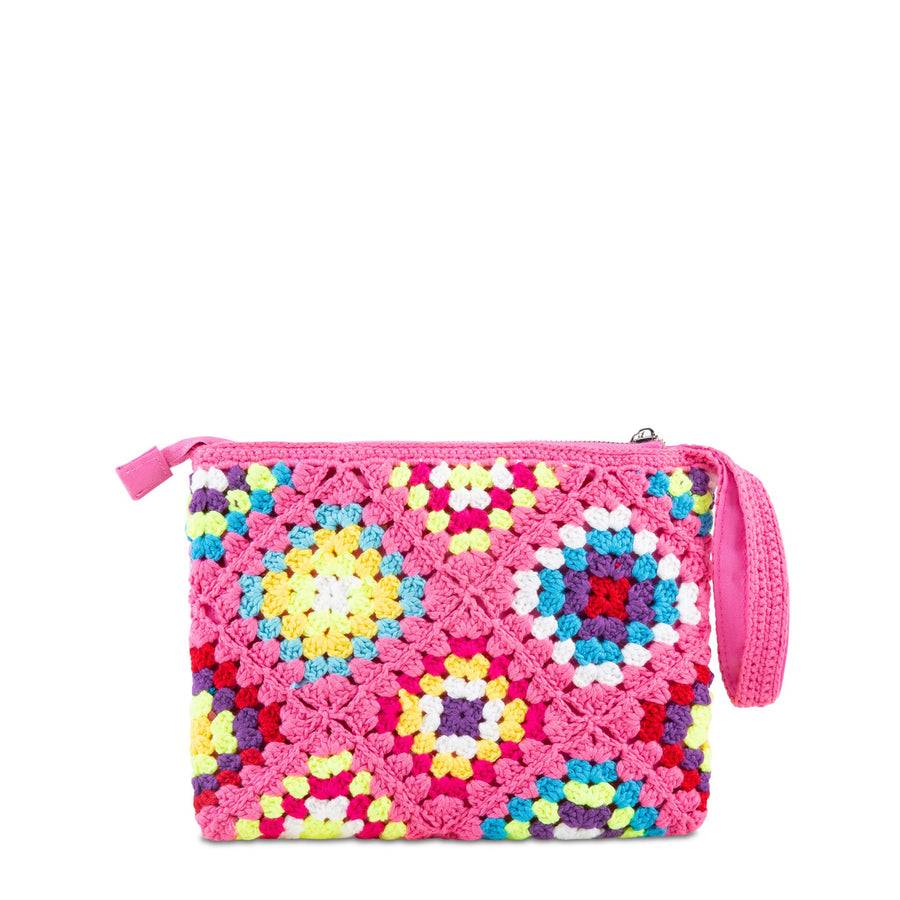 Mc2 Saint Barth Pouch Parisienne Rosa Crochet Con Ricamo Saint Barth