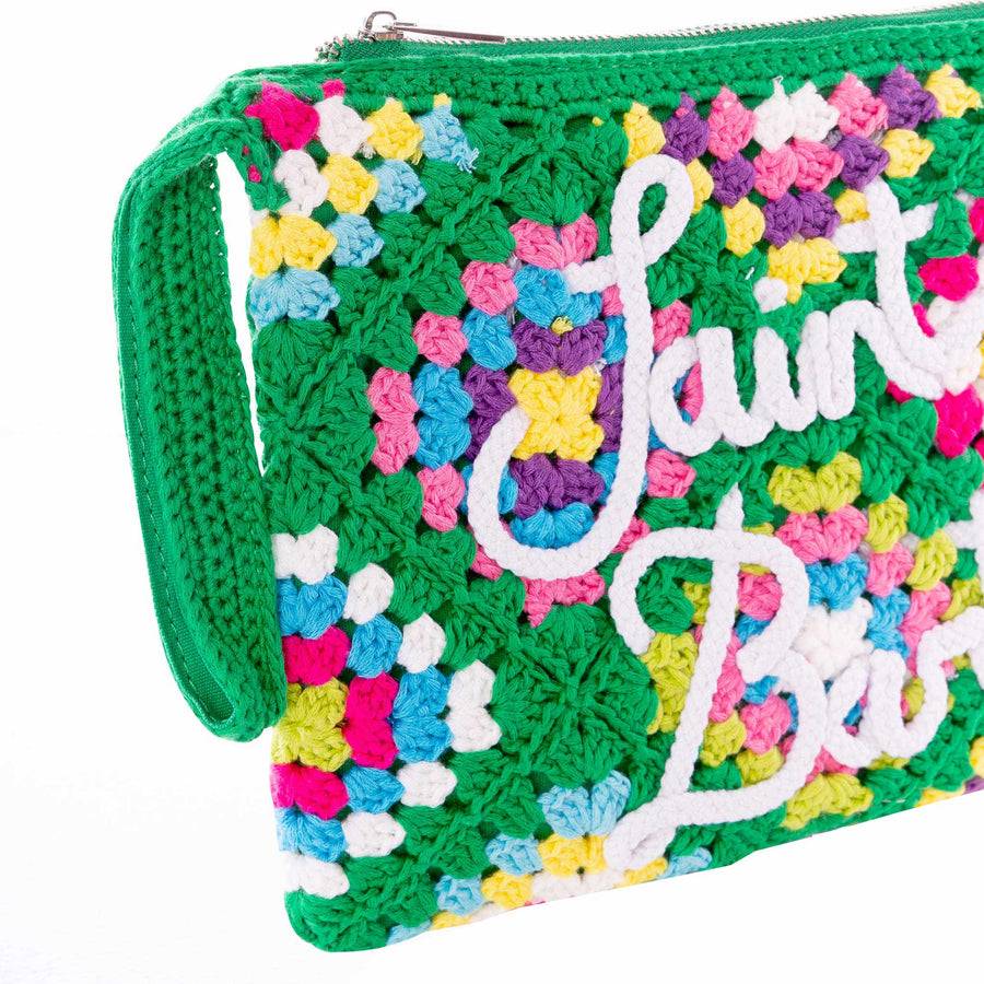 Mc2 Saint Barth Pouch Parisienne Verde Crochet Con Saint Barth