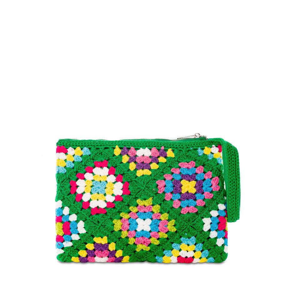 Mc2 Saint Barth Pouch Parisienne Verde Crochet Con Saint Barth