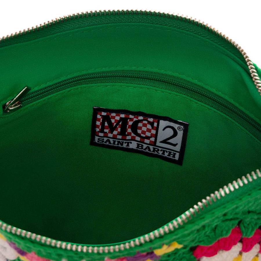 Mc2 Saint Barth Pouch Parisienne Verde Crochet Con Saint Barth