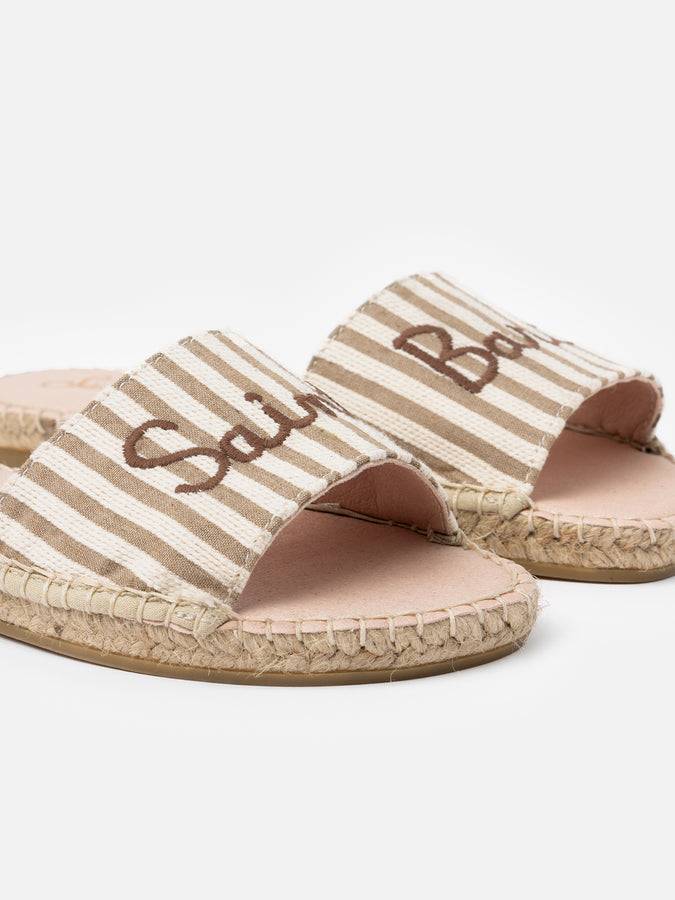Mc2 Saint Barth Sabot Espadrillas Da Donna Luz Con Ricamo Saint Barth