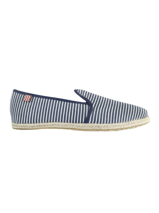 Mc2 Saint Barth Scarpe Di Tela A Righe Bianche E Blu