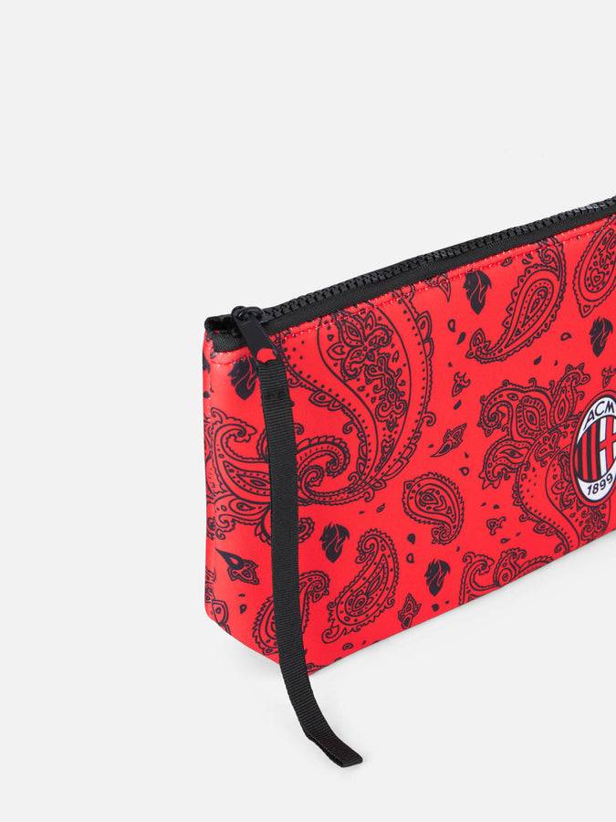 Mc2 Saint Barth Scuba Pochette Aline With Milan Logo Print | AC MILAN SPECIAL EDITION