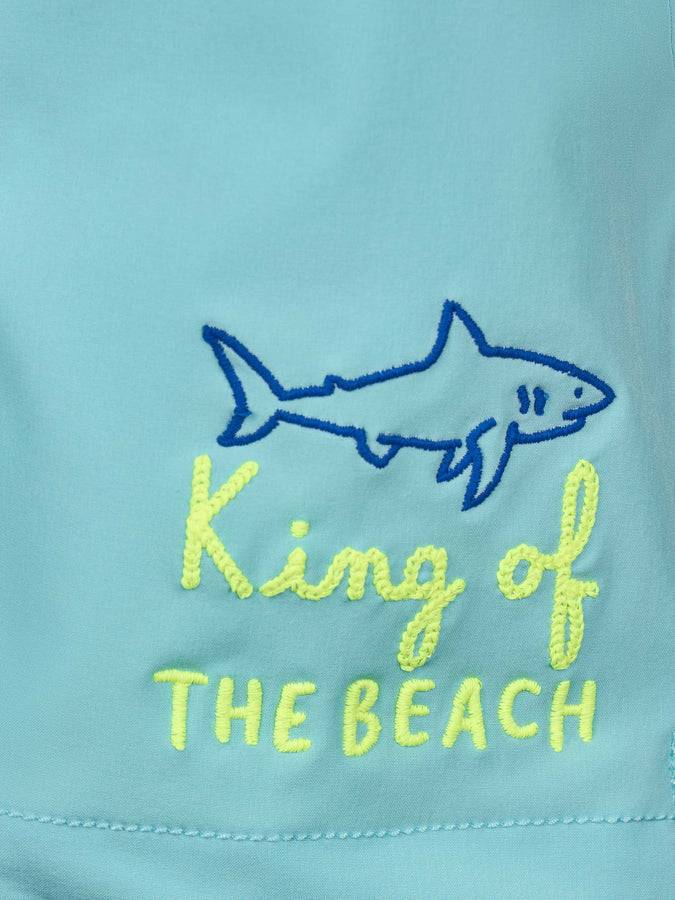 Mc2 Saint Barth Shorts Da Bagno Bambino Comfort Con Ricamo King Of The Beach