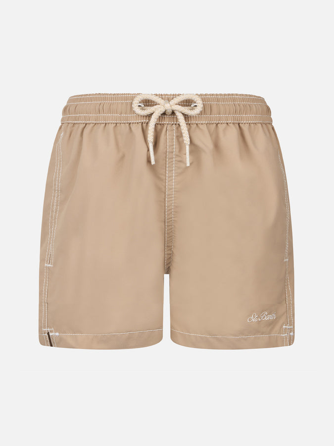 Mc2 Saint Barth Shorts da bagno bambino di media lunghezza beige Patmos Jr