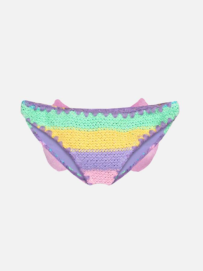 Mc2 Saint Barth Slip Da Bagno Da Bambina All'uncinetto Con Fiocco