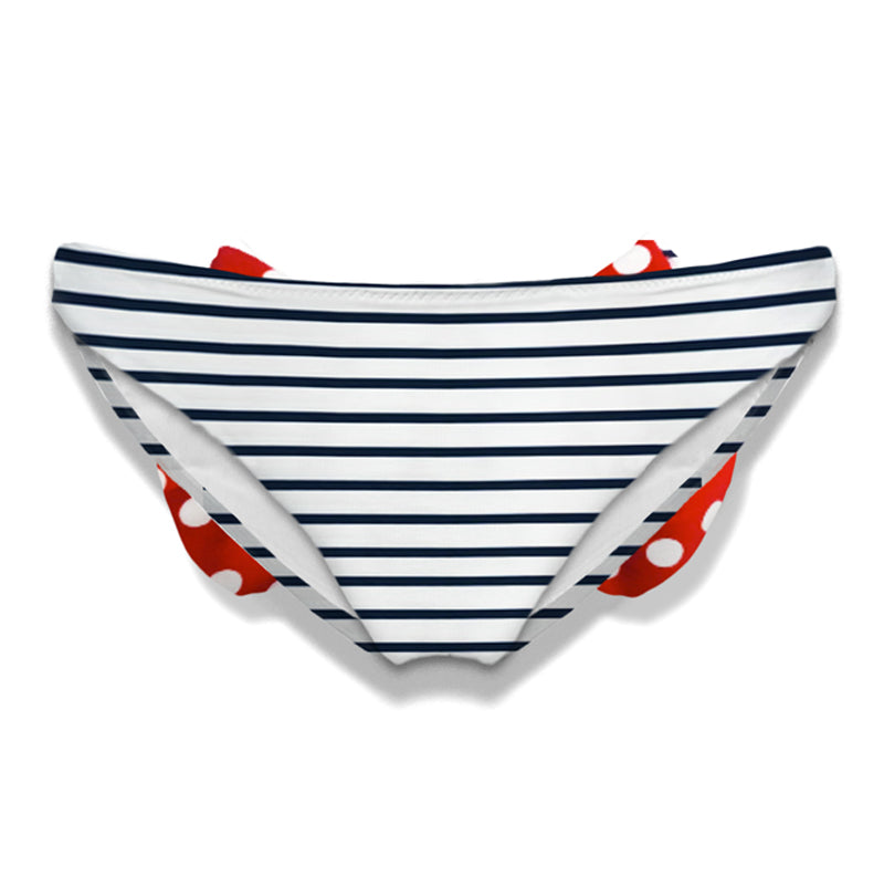 Mc2 Saint Barth Slip Da Bagno Da Bambina Con Fiocco A Pois