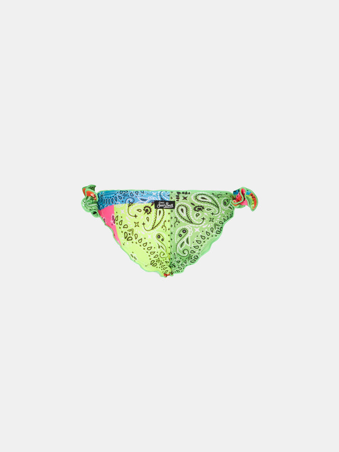 Mc2 Saint Barth Slip Da Bagno Da Bambina Con Stampa Bandana