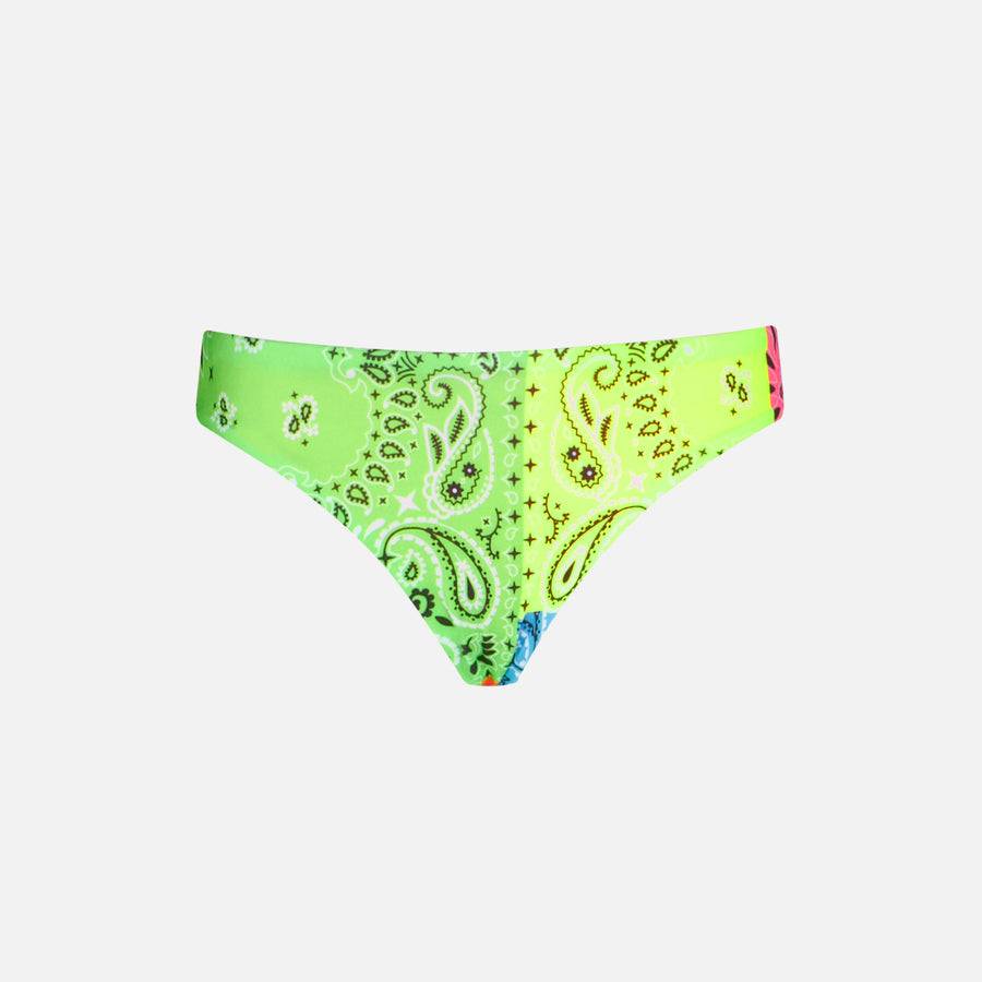 Mc2 Saint Barth Slip Da Bagno Da Bambina Con Stampa Bandana Fluo