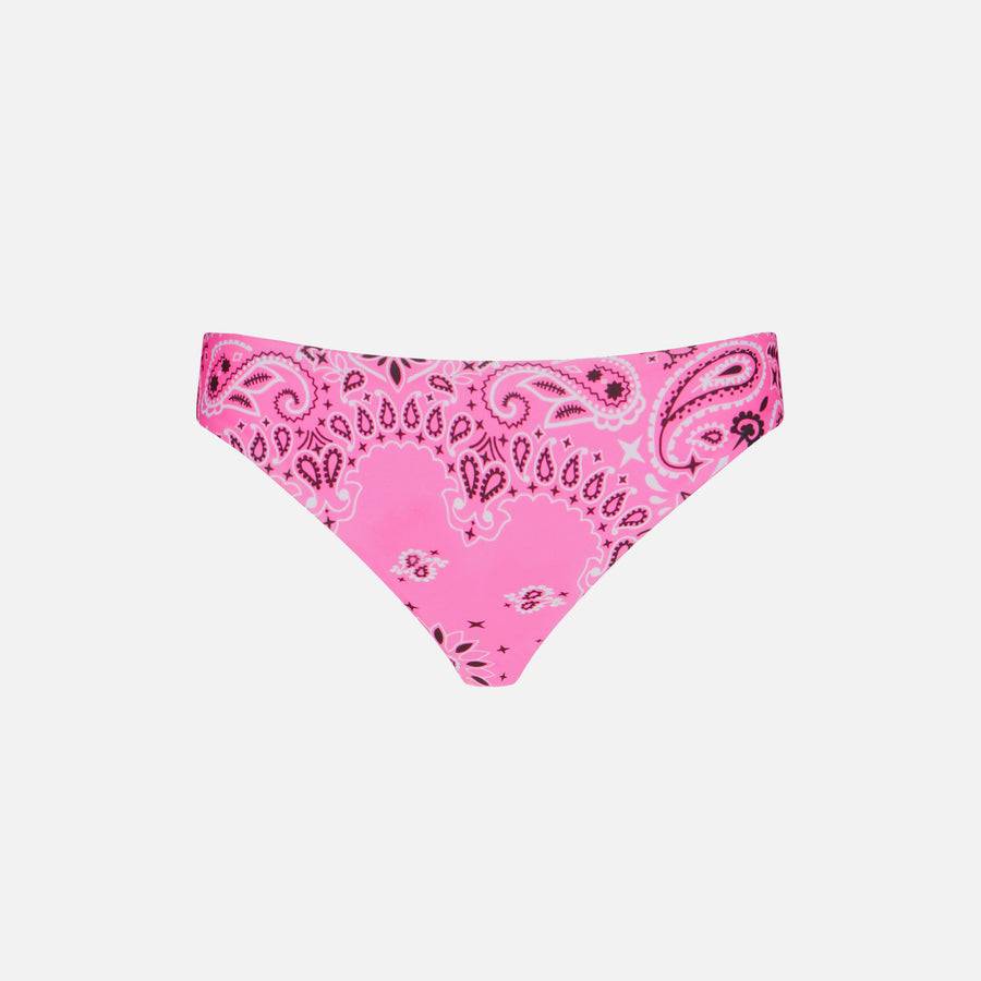 Mc2 Saint Barth Slip Da Bagno Da Bambina Con Stampa Bandana Rosa