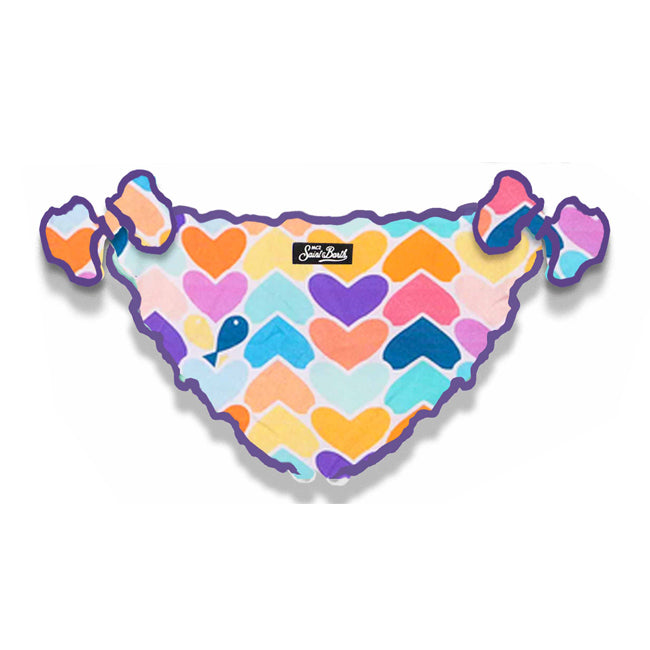 Mc2 Saint Barth Slip Da Bagno Da Bambina Con Stampa Cuori