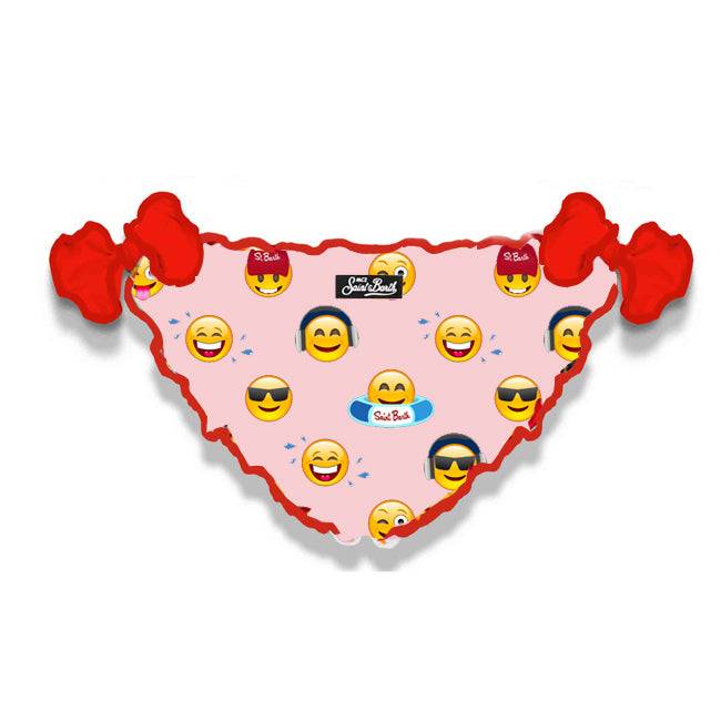 Mc2 Saint Barth Slip Da Bagno Da Bambina Con Stampa Emoticon