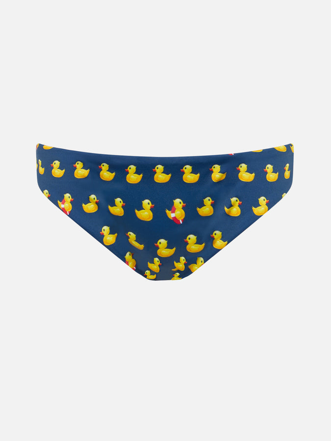 Mc2 Saint Barth Slip Da Bagno Da Bambina Con Stampa Fiocco E Paperelle