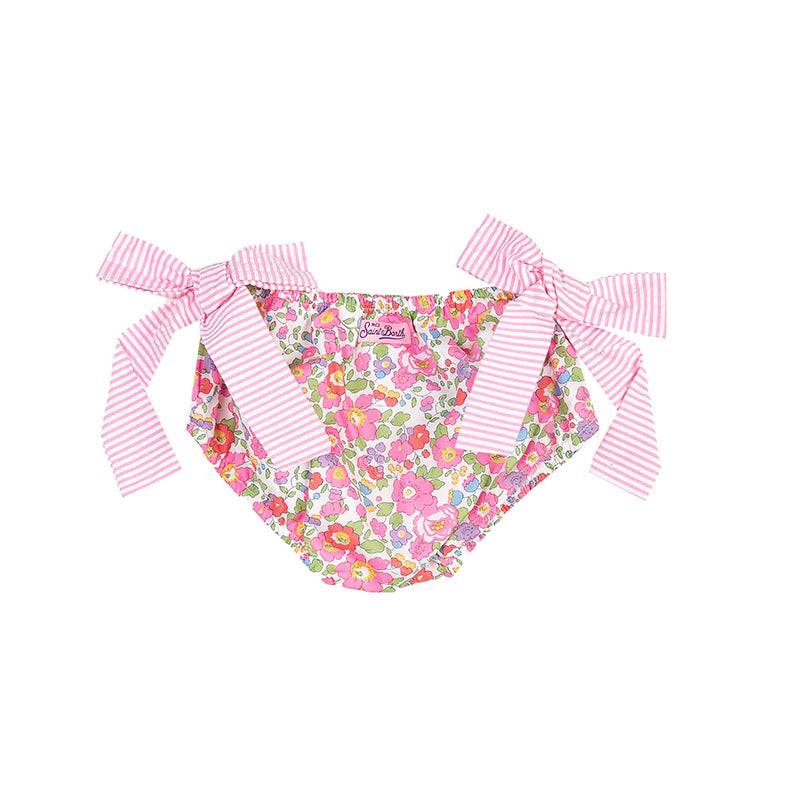 Mc2 Saint Barth Slip Da Bagno Da Bambina Con Stampa Fiori