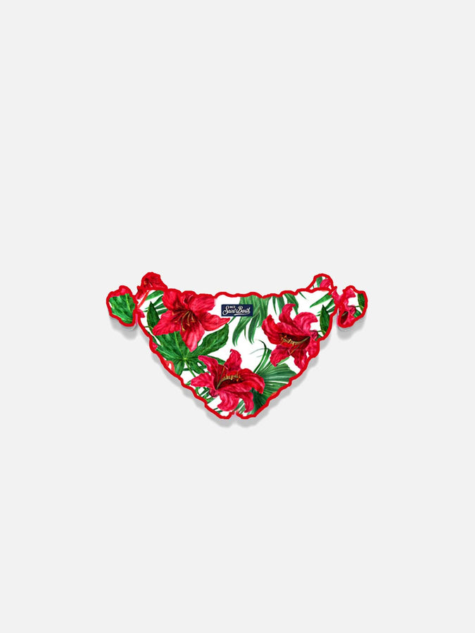 Mc2 Saint Barth Slip da bagno da bambina con stampa fiori
