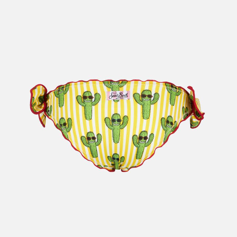 Mc2 Saint Barth Slip Da Bagno Da Bambina Con Stampa Happy Cactus