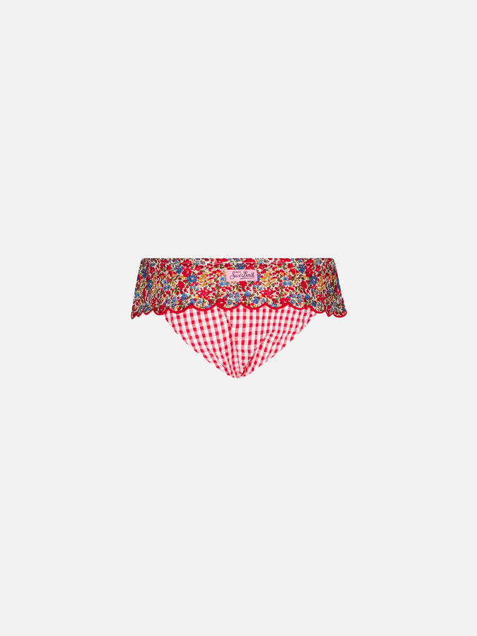 Mc2 Saint Barth Slip Da Bagno Da Bambina Con Stampa Liberty | EDIZIONE SPECIALE LIBERTY