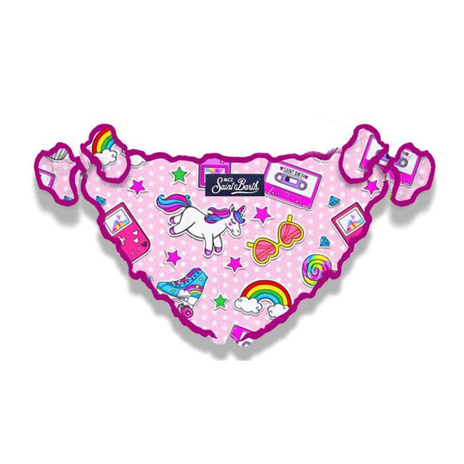Mc2 Saint Barth Slip Da Bagno Da Bambina Con Stampa Patch Anni '90