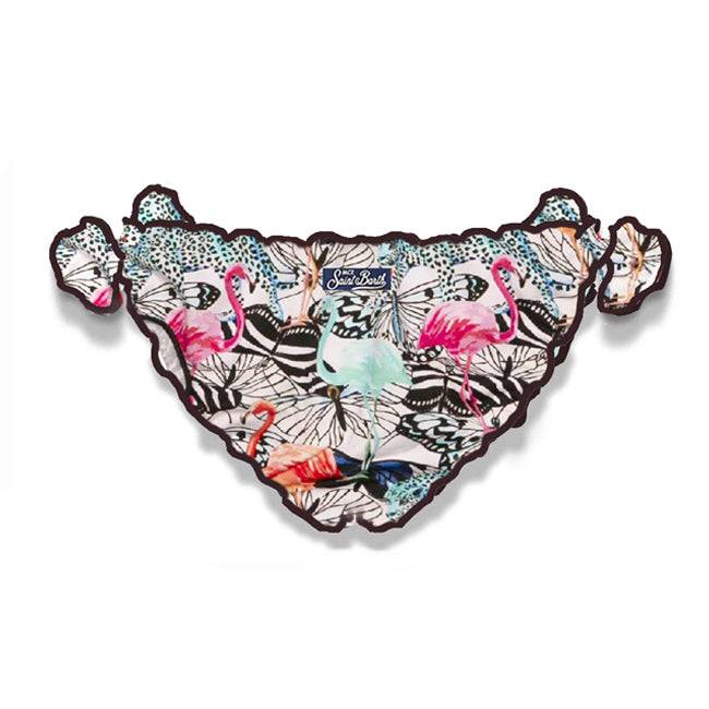 Mc2 Saint Barth Slip Da Bagno Da Bambina Con Stampa Tropicale