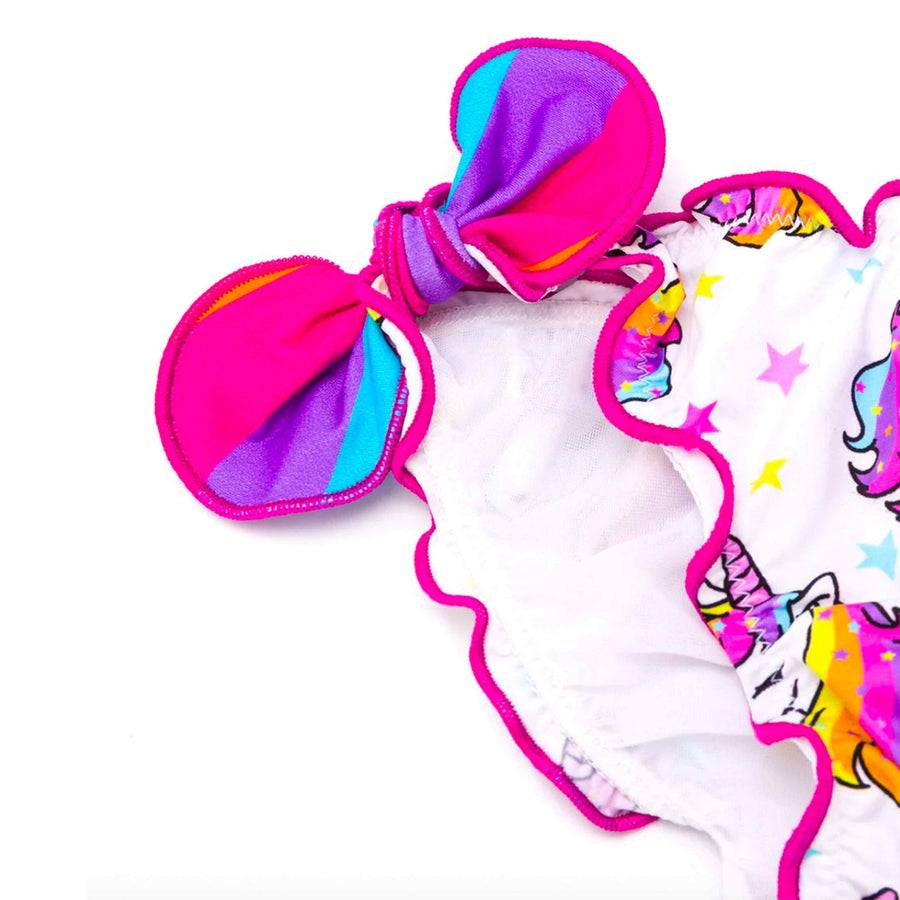 Mc2 Saint Barth Slip Da Bagno Da Bambina Con Stampa Unicorno