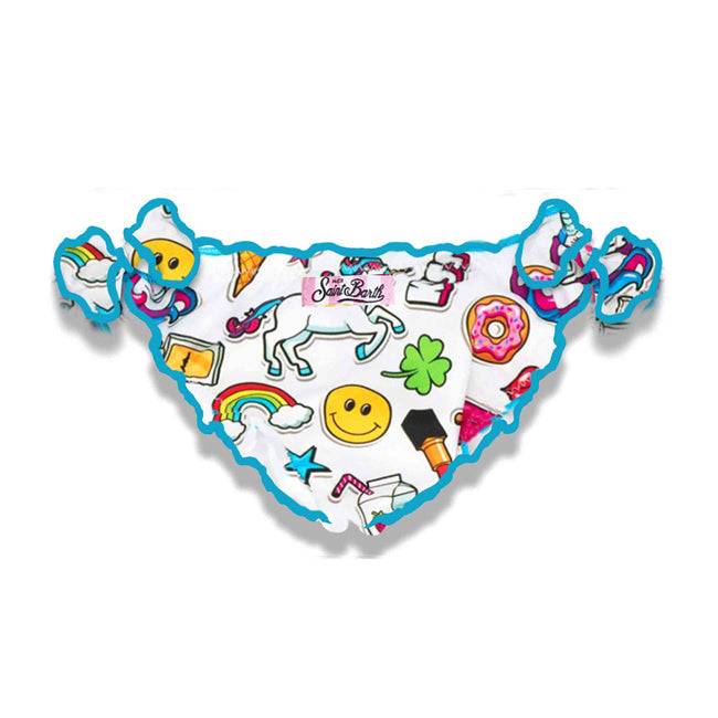 Mc2 Saint Barth Slip Da Bagno Da Bambina Con Stampa Unicorno
