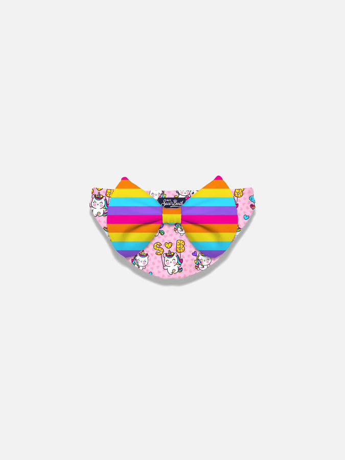 Mc2 Saint Barth Slip da bagno da bambina con stampa unicorno