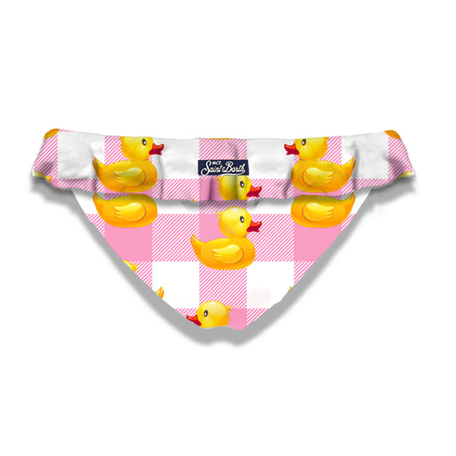 Mc2 Saint Barth Slip Da Bagno Da Bambina Con Volant E Stampa Papere