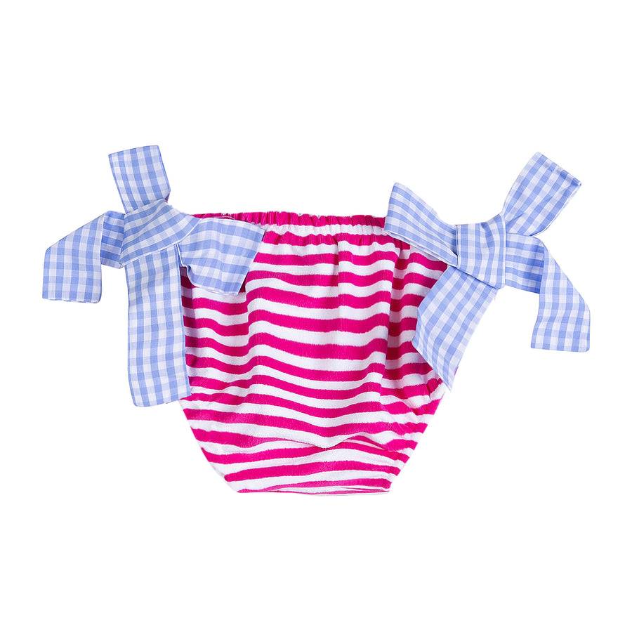 Mc2 Saint Barth Slip Da Bagno Da Bambina In Spugna Con Righe