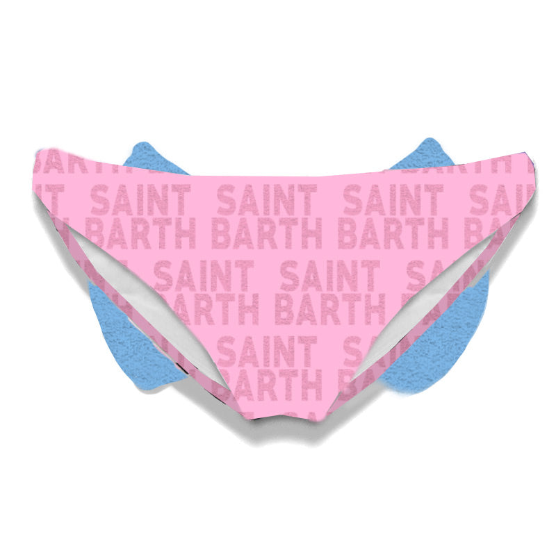 Mc2 Saint Barth Slip Da Bagno Da Bambina In Spugna Rosa