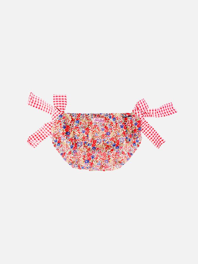 Mc2 Saint Barth Slip Da Bagno Da Bambina Stampa Fiori Con Fiocchi | EDIZIONE SPECIALE LIBERTY