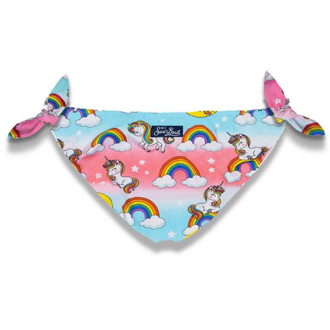 Mc2 Saint Barth Slip Da Bagno Da Bambina Stampa Unicorno E Arcobaleno