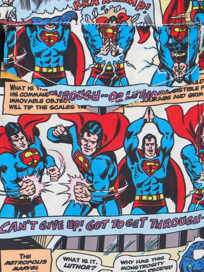 Mc2 Saint Barth Superman Comics Boy Light Fabric Swim Shorts | SUPERMAN WARNER BROS SPECIAL EDITION