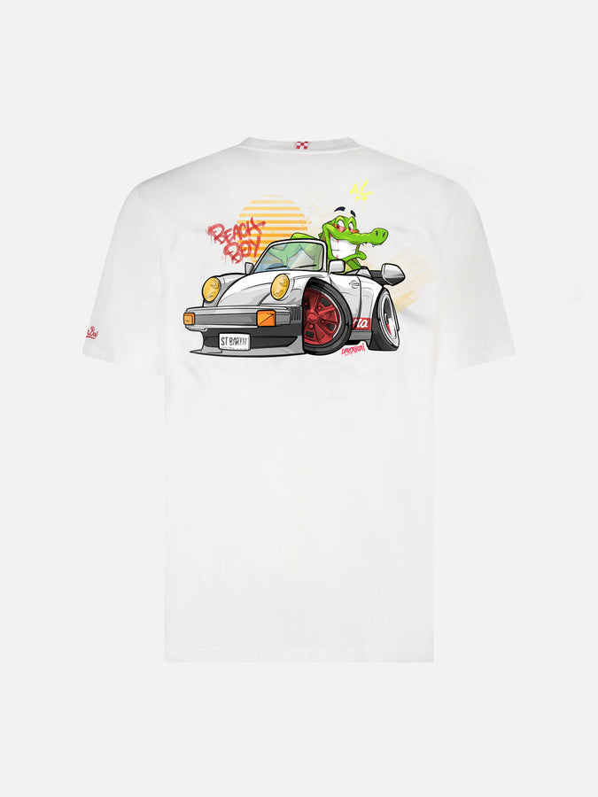 Mc2 Saint Barth T-shirt Bambino In Cotone Con Stampa Coccodrillo Cryptopuppets | EDIZIONE SPECIALE CRYPTOPUPPETS