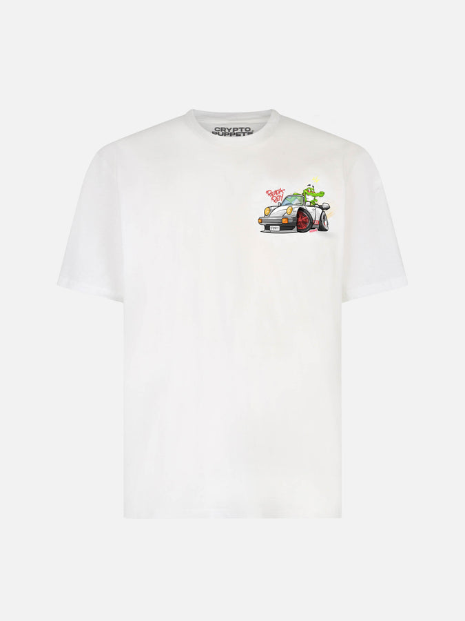 Mc2 Saint Barth T-shirt bambino in cotone con stampa coccodrillo cryptopuppets | EDIZIONE SPECIALE CRYPTOPUPPETS