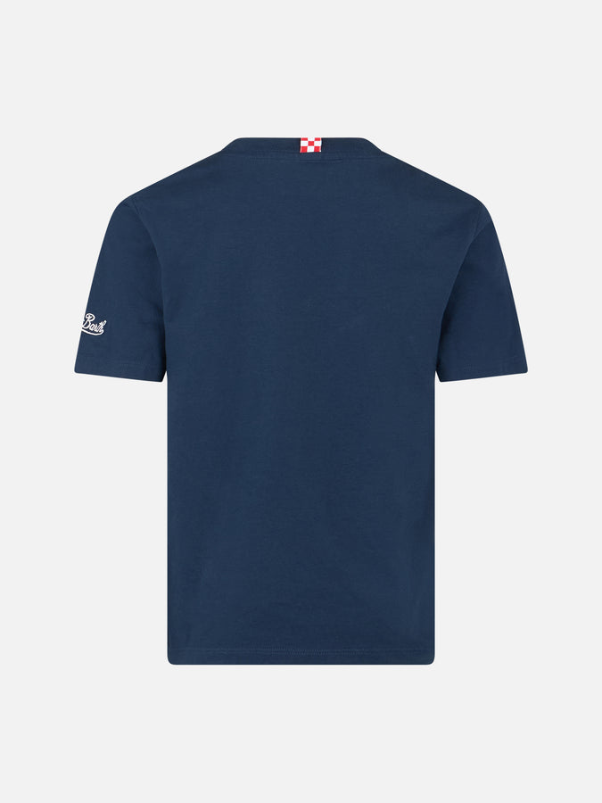 Mc2 Saint Barth T-shirt Bambino In Cotone Con Stampa Vespa E Ricamo Special Summer | EDIZIONE SPECIALE VESPA