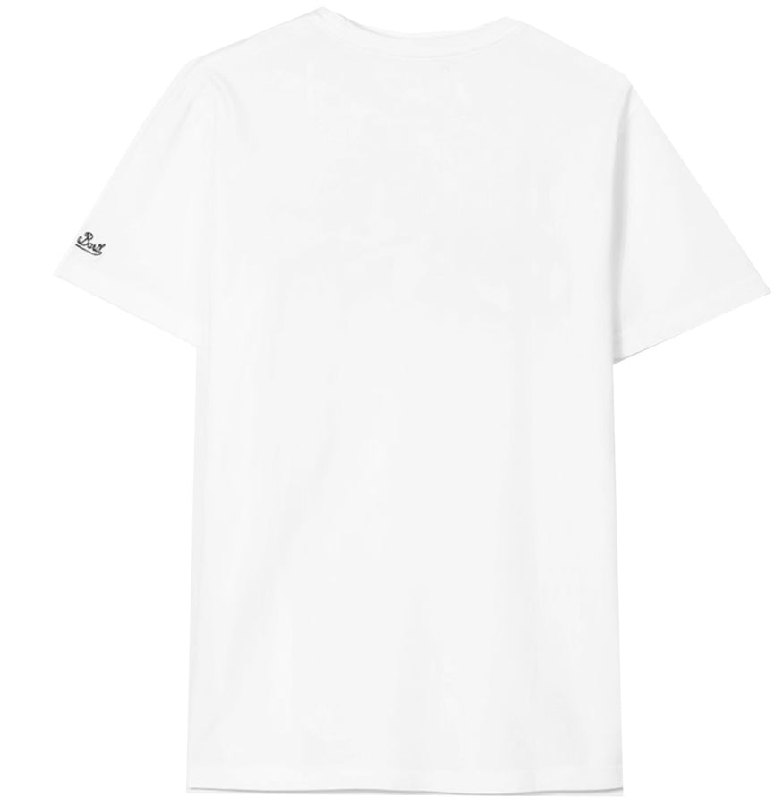 Mc2 Saint Barth T-shirt Bianca Da Bambino Con Stampa Santa Claus Is Coming - Vespa Special Edition ®