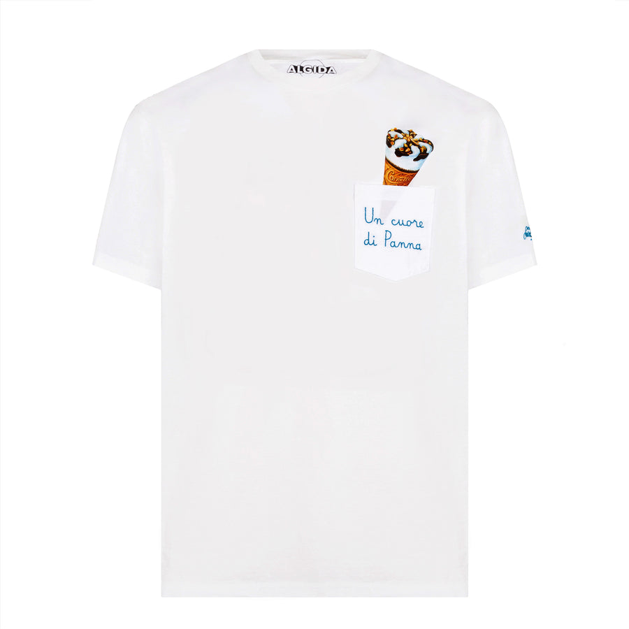 Mc2 Saint Barth T-shirt Cornetto In Cotone Con Ricamo | Algida® Edizione Speciale