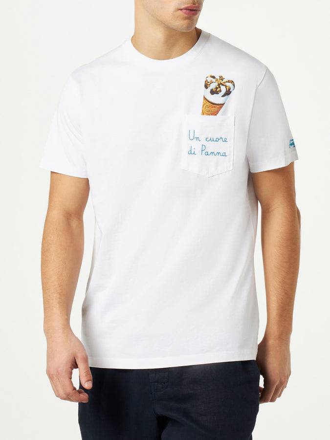 Mc2 Saint Barth T-shirt Cornetto In Cotone Con Ricamo | Algida® Edizione Speciale