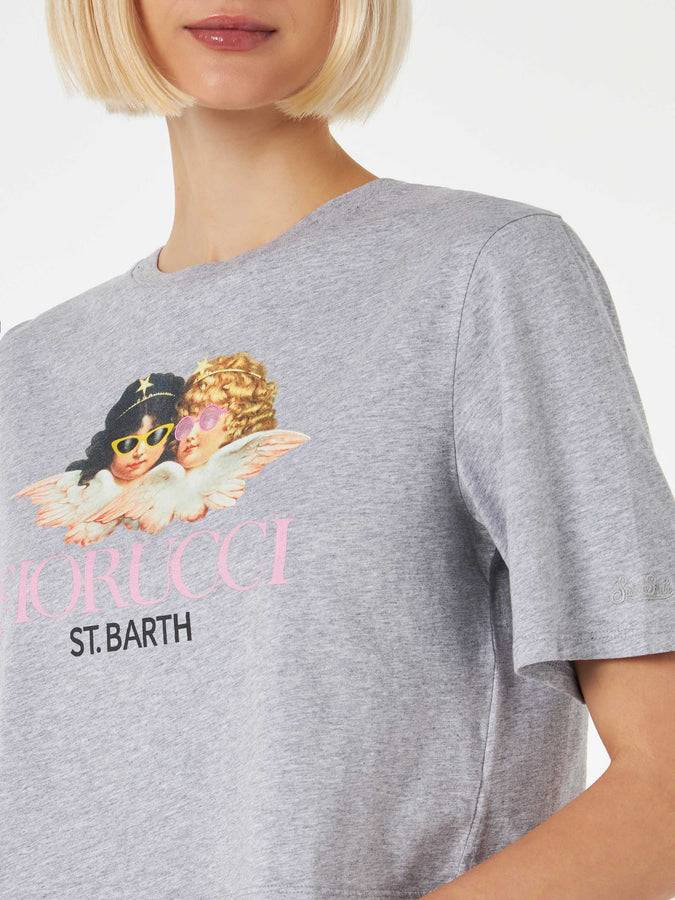 Mc2 Saint Barth T-shirt Crop Da Donna Con Stampa Angelo Fiorucci | FIORUCCI EDIZIONE SPECIALE