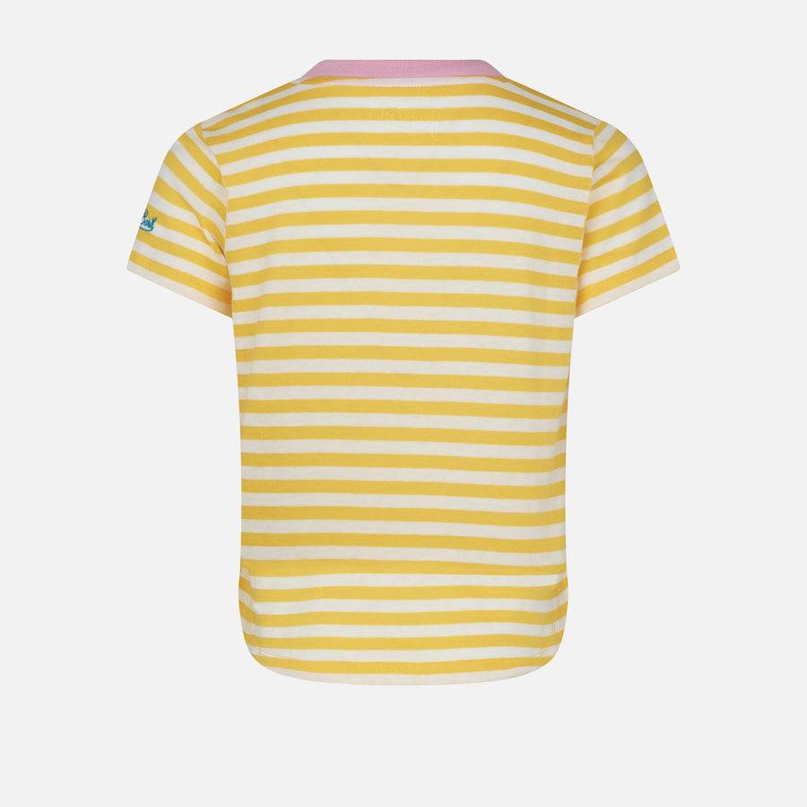 Mc2 Saint Barth T-shirt Da Bambina A Righe Con Ricamo St. Barth Princess
