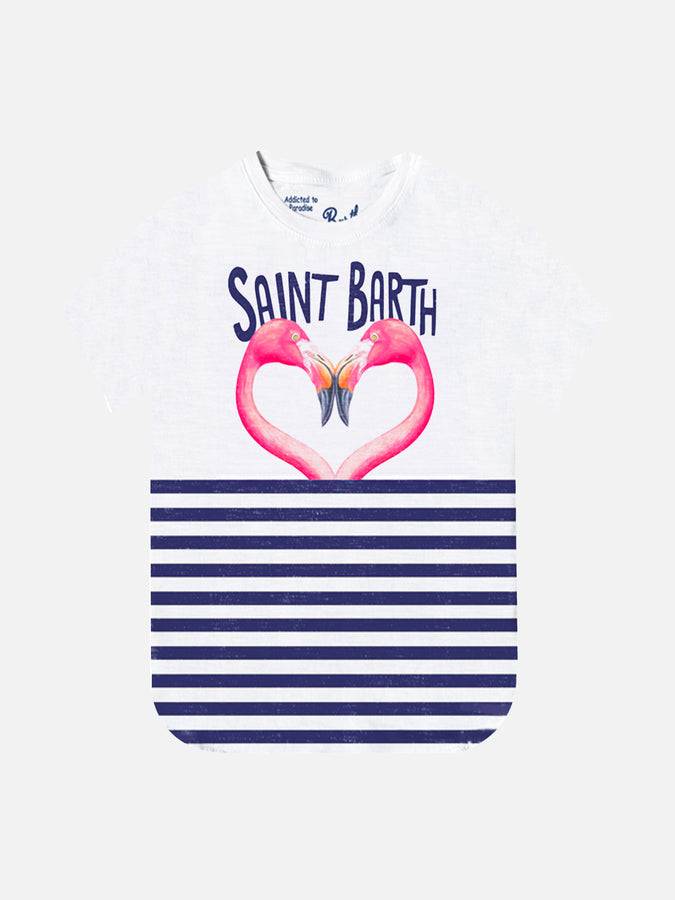 Mc2 Saint Barth T-shirt da bambina bacio fenicottero